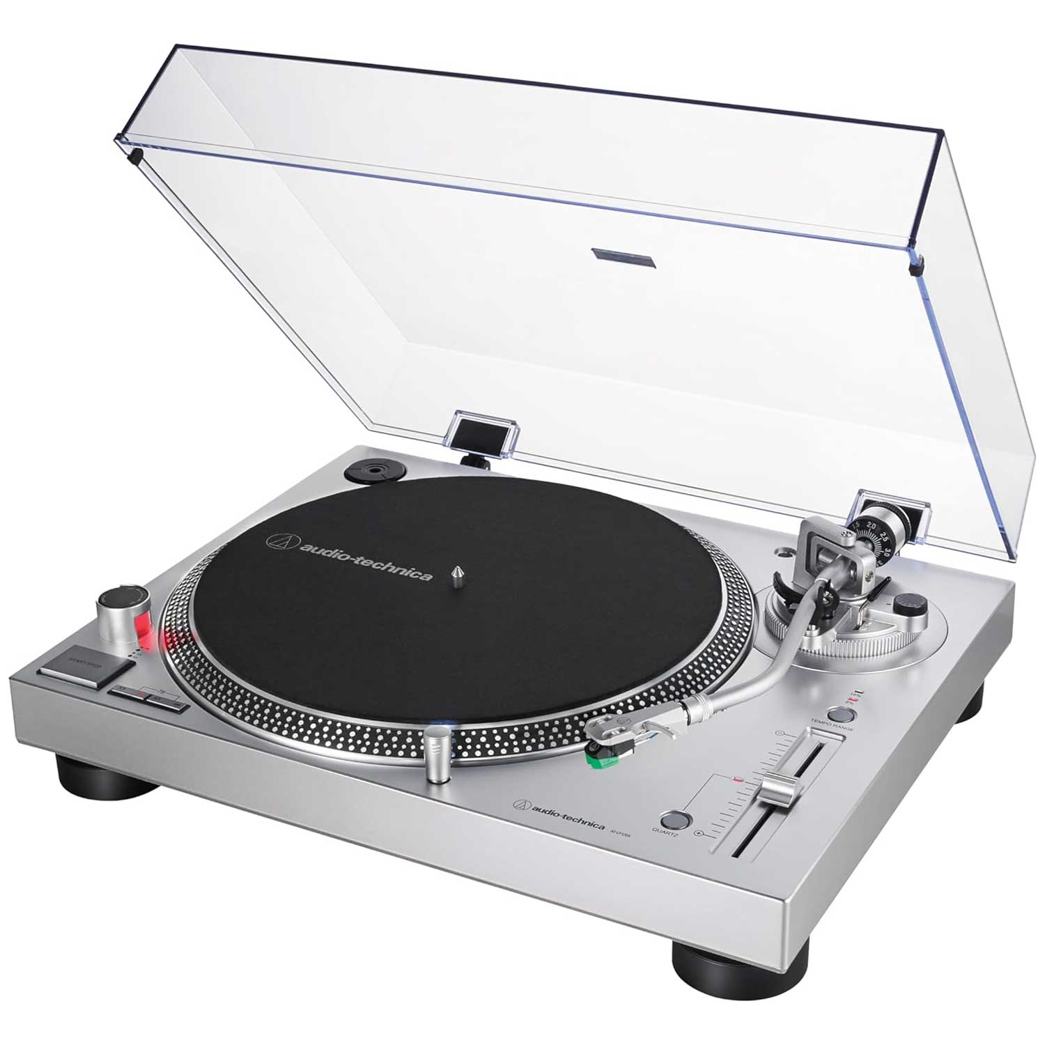 Audio Technica AT-LP120XUSB Silver Angled View