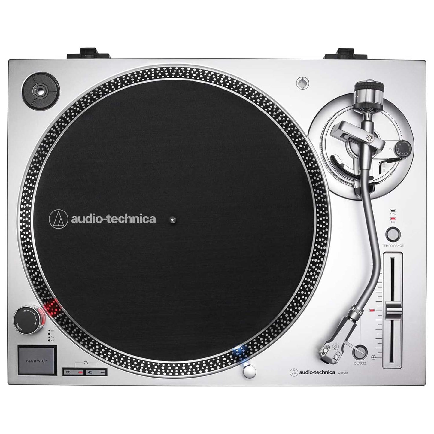 Audio Technica AT-LP120XUSB Silver Top View