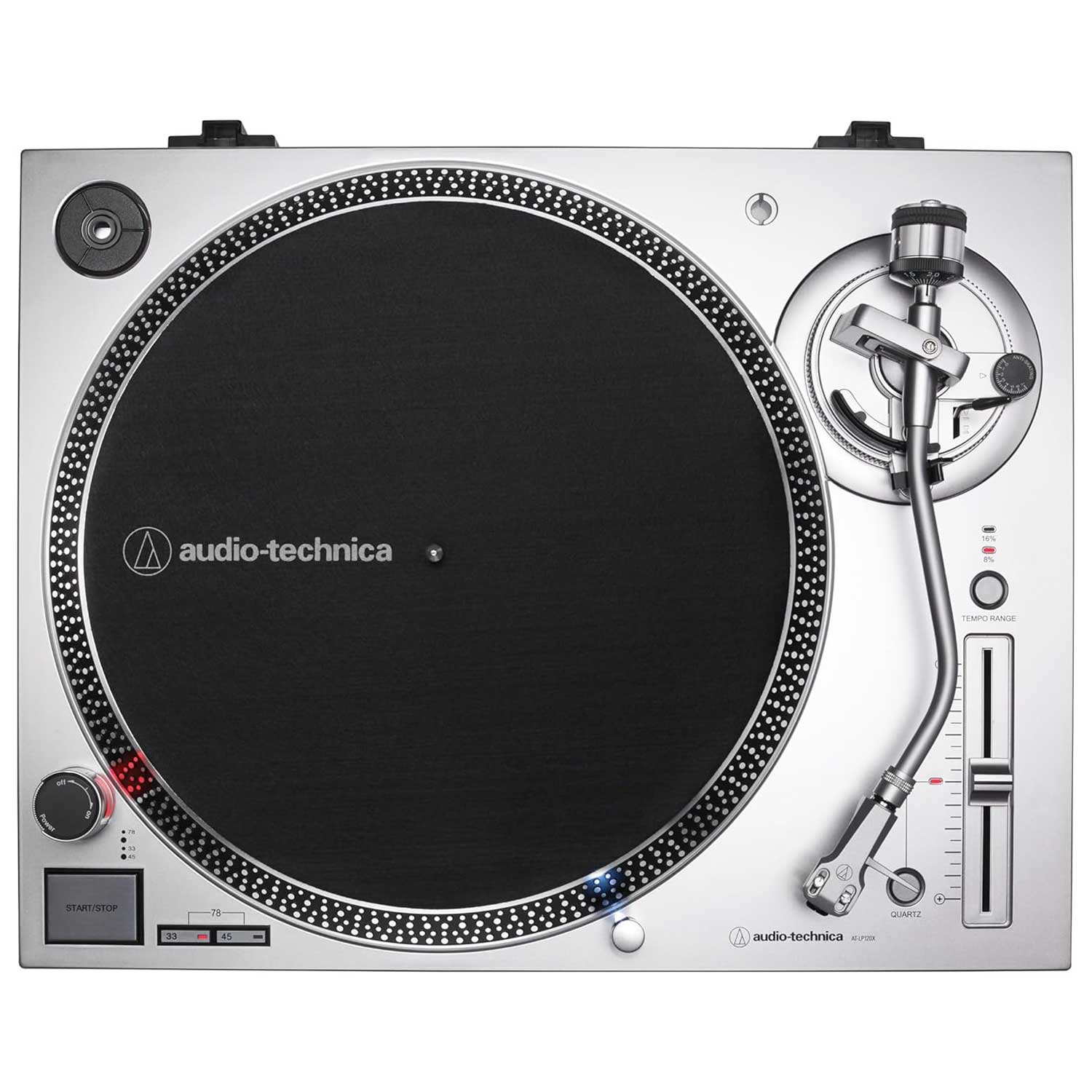 Audio Technica AT-LP120XUSB Silver Top View