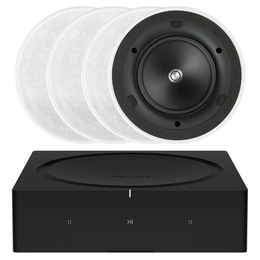 Sonos Amp + 4 x KEF Ci160ER In Ceiling Speakers