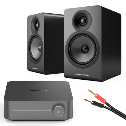 WiiM Amp Pro with Acoustic Energy AE100² Speakers
