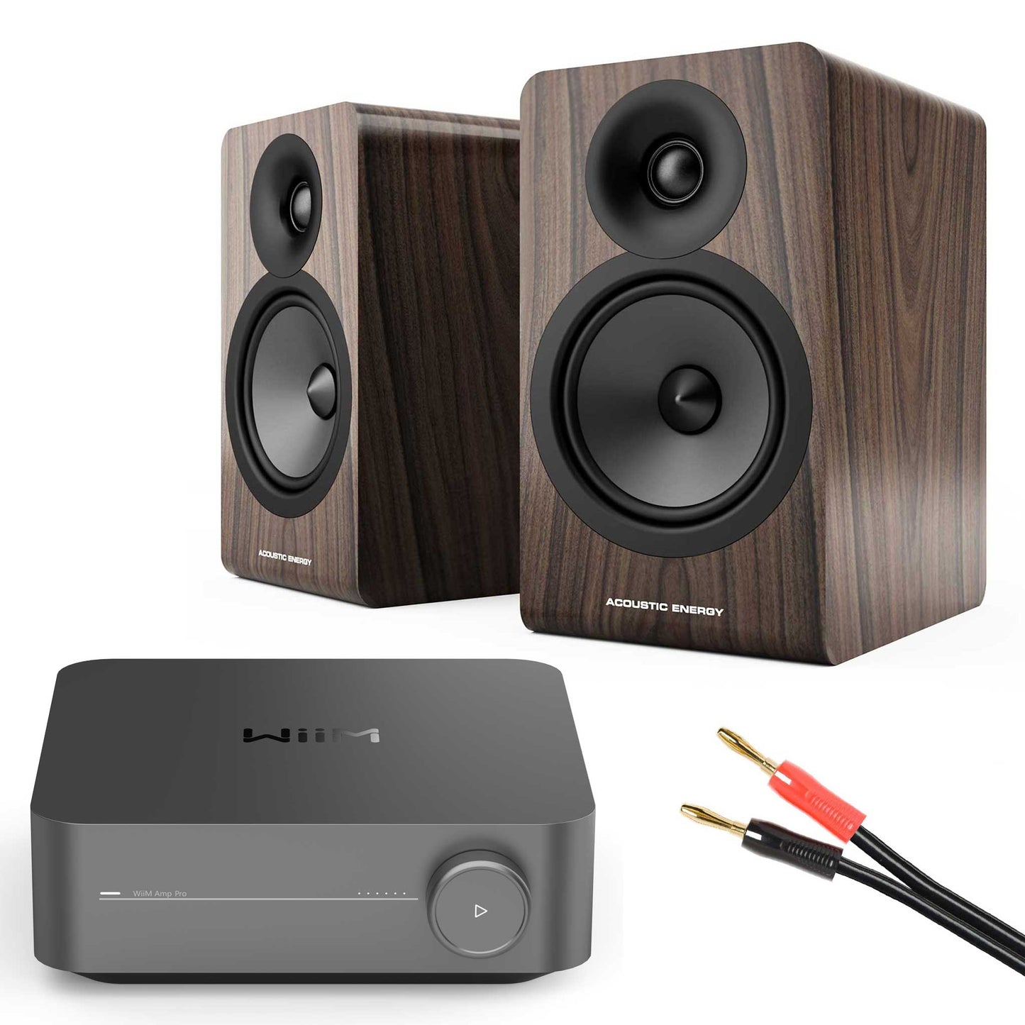 WiiM Amp Pro with Acoustic Energy AE100² Speakers