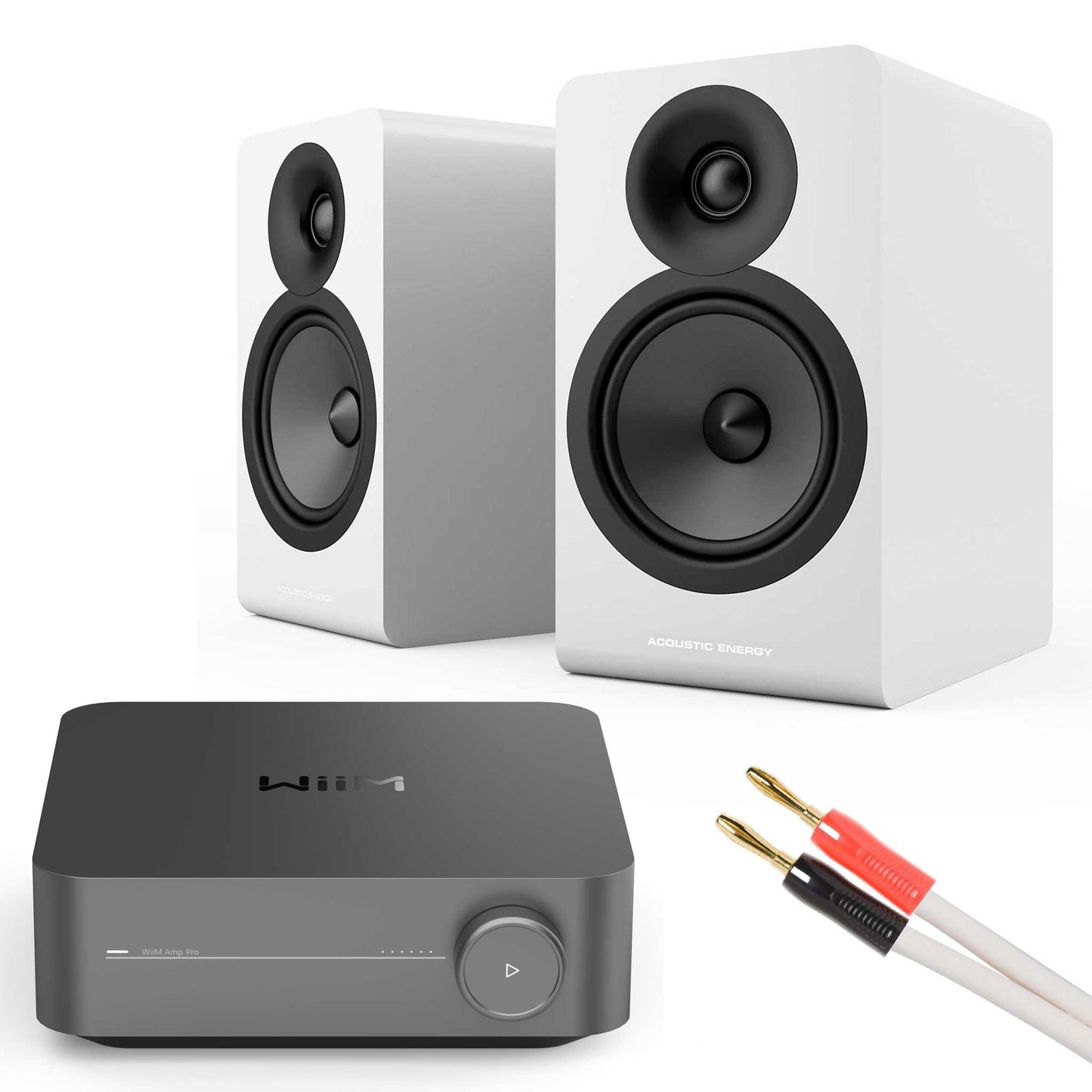 WiiM Amp Pro with Acoustic Energy AE100² Speakers