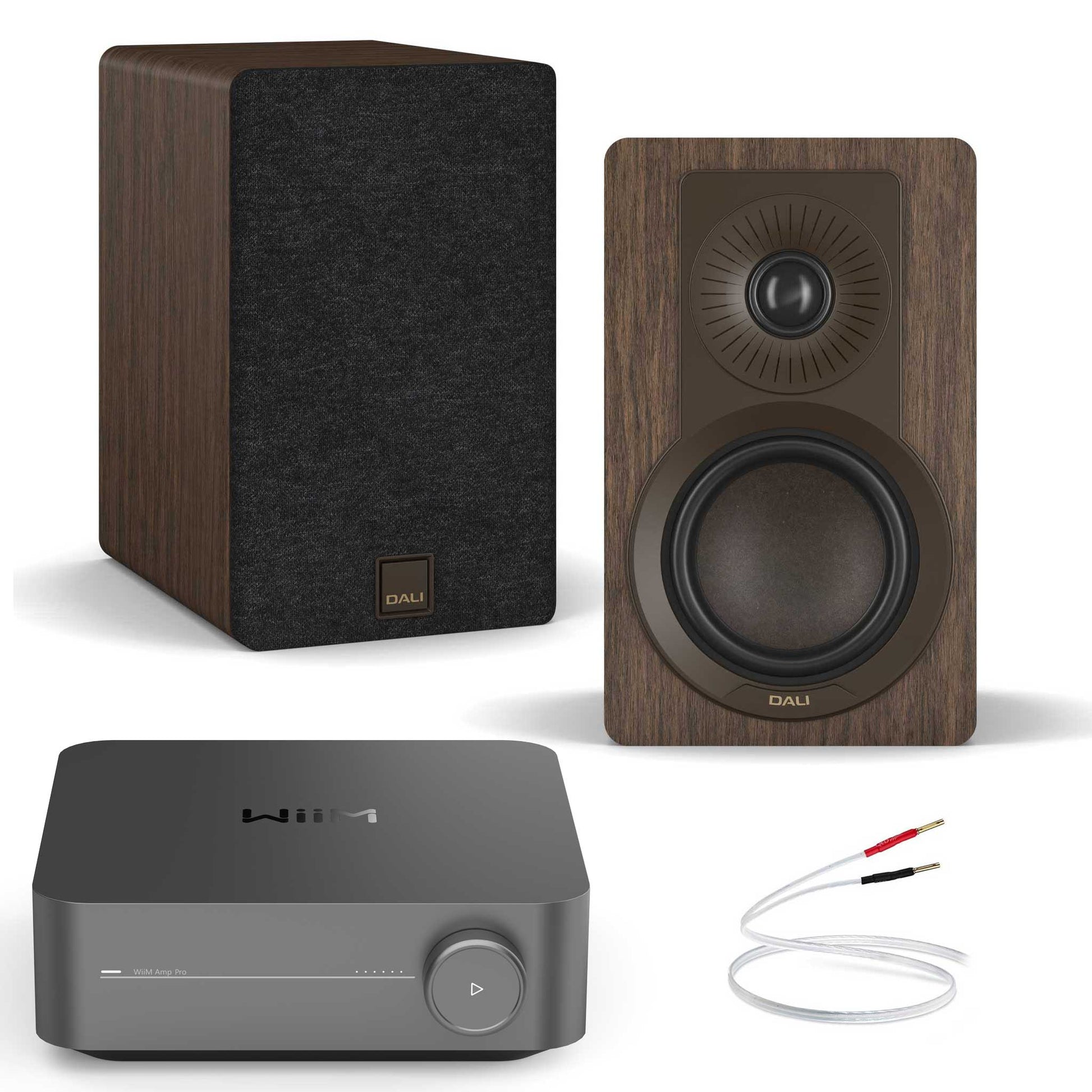 WiiM Amp Pro with Dali Kupid Dark Walnut