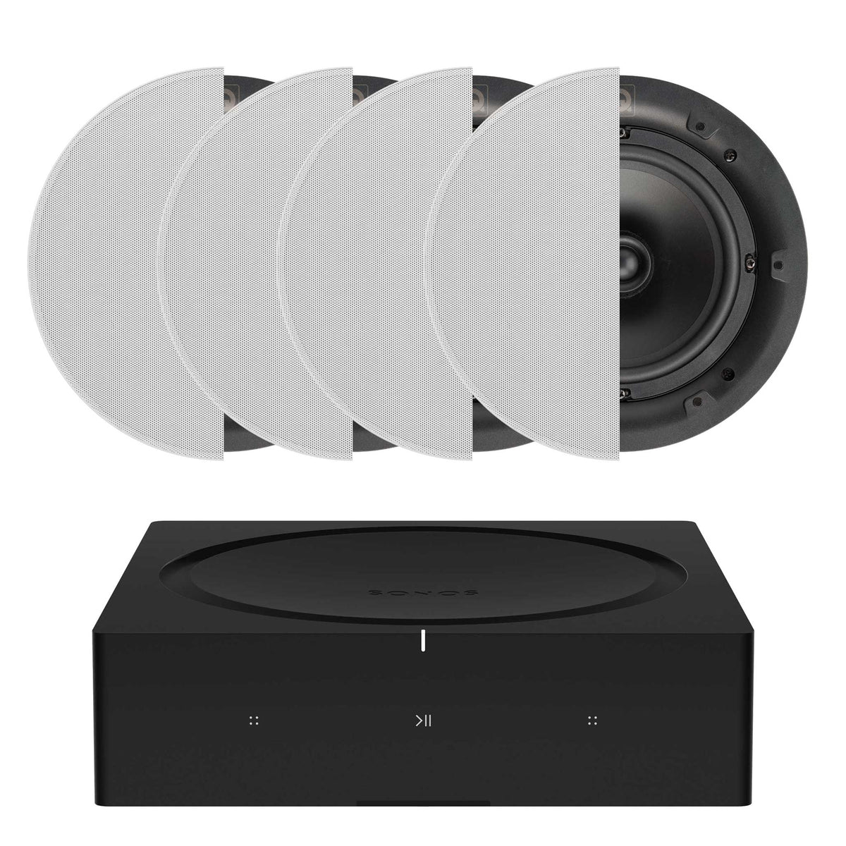 Sonos Amp + 4 x Q Acoustics Qi65C In-Ceiling Speakers