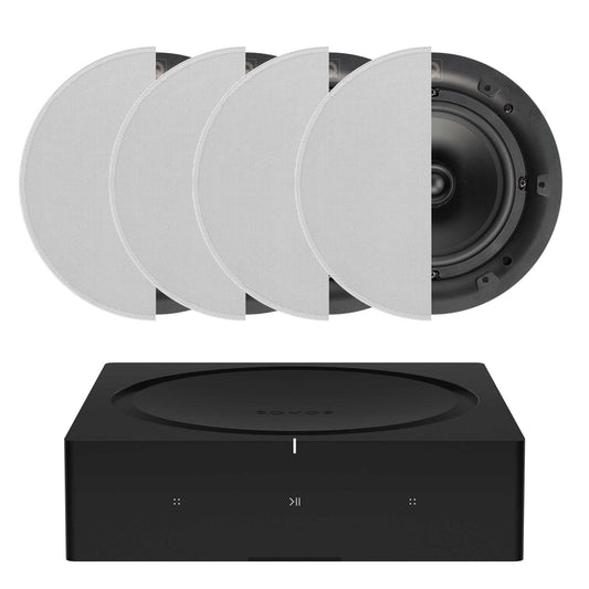 Sonos Amp + 4 x Q Acoustics Qi65C In-Ceiling Speakers