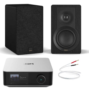 WiiM Amp Ultra Space Silver with Dali Kupid Black Ash