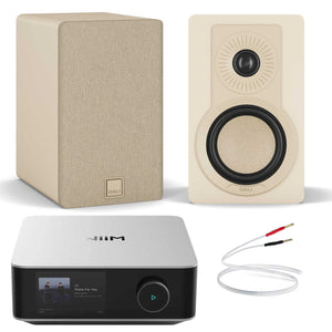 WiiM Amp Ultra Space Silver with Dali Kupid Caramel White