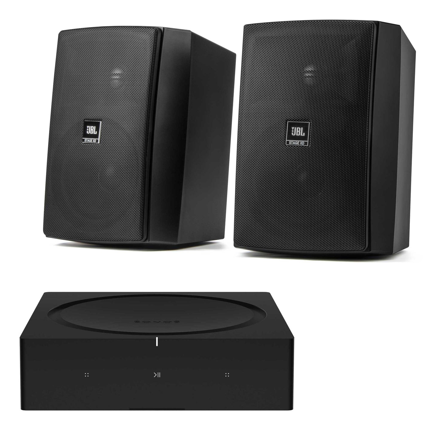 Sonos Amp with JBL XD5 Outdoor Speakers Black
