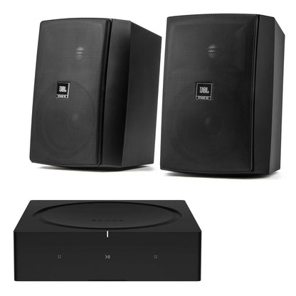 Sonos Amp with JBL XD5 Outdoor Speakers Black