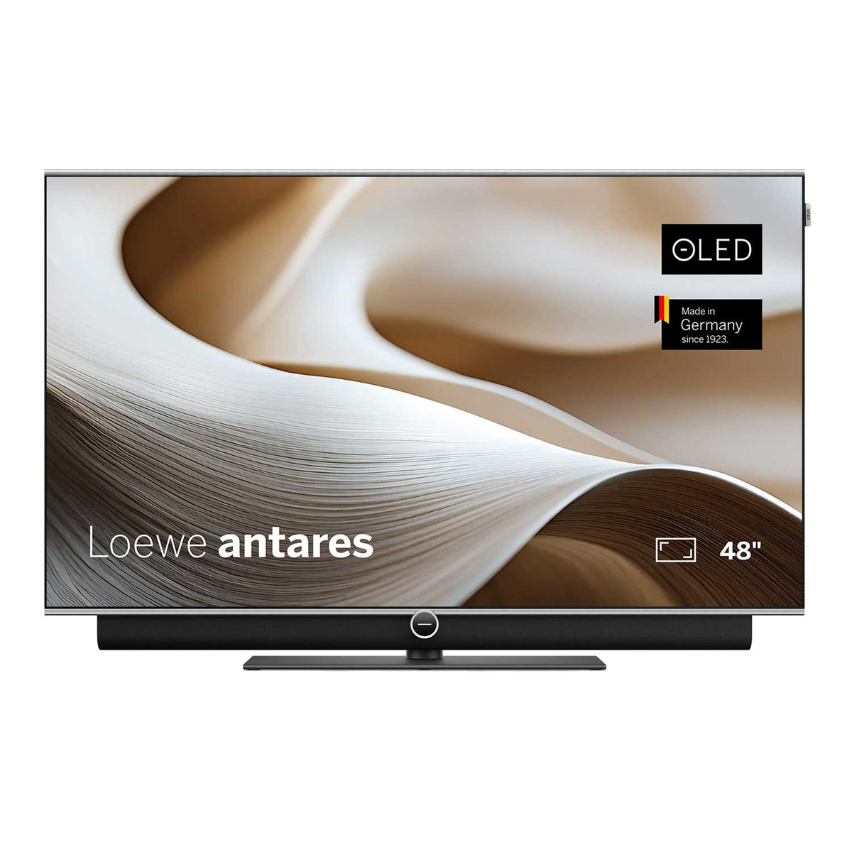 Loewe Antares 48 4K OLED TV with optional Antares Soundbar