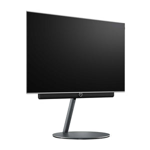 Loewe Antares 55 4K OLED TV with optional Flex stand and Antares soundbar