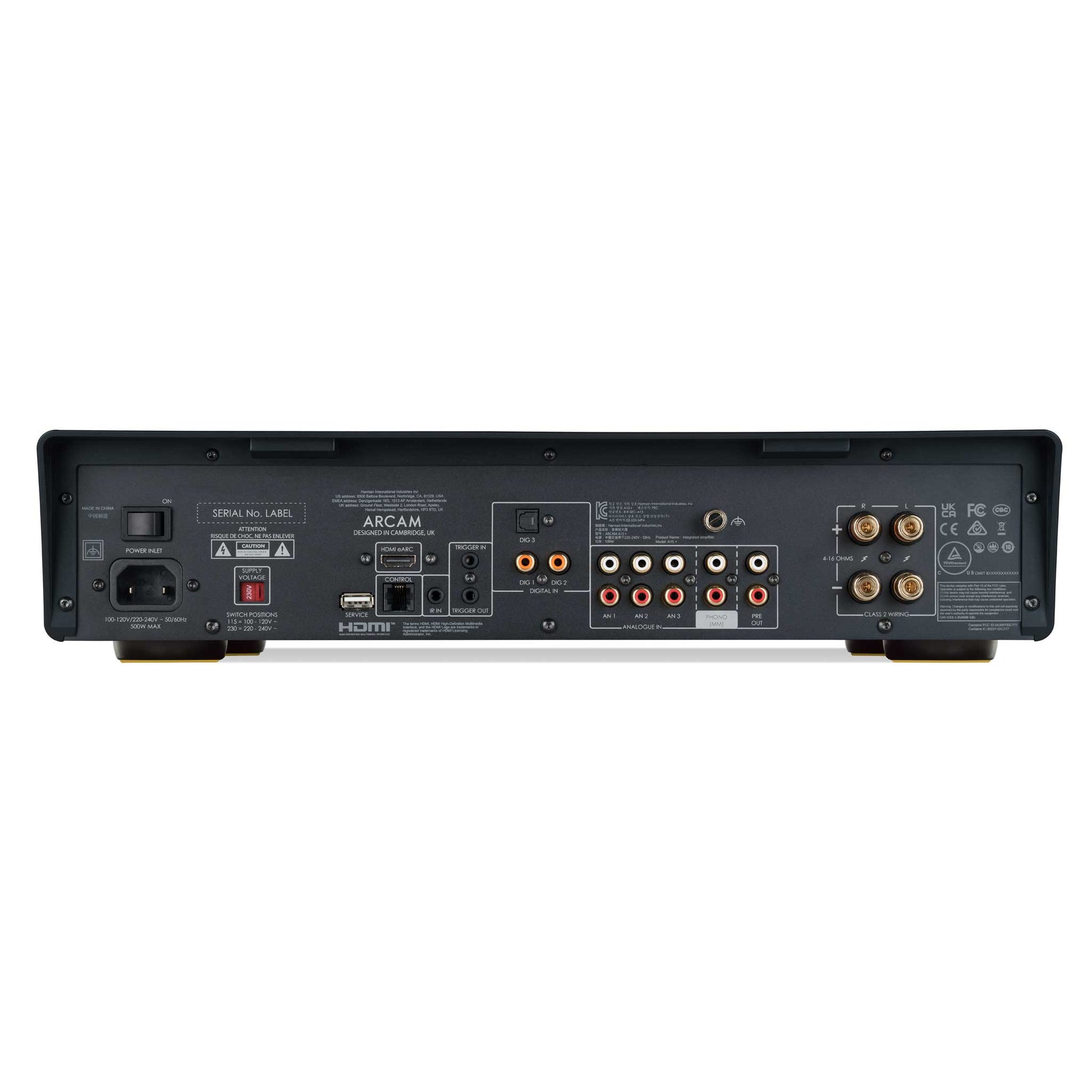 Arcam A15+ Rear View