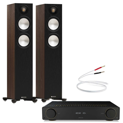 Arcam A5+ with Monitor Audio Bronze 300 7G Walnut