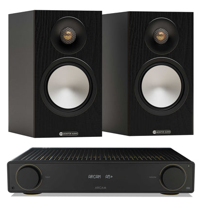 Arcam A5+ with Monitor Audio Bronze 50 7G Black