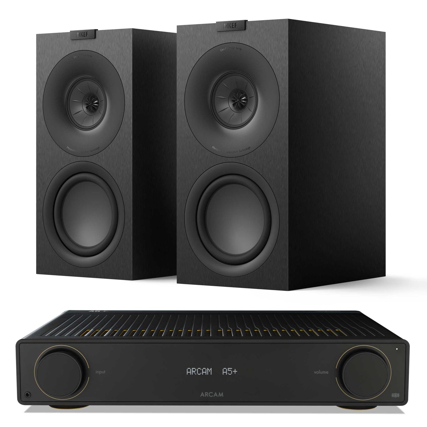 Arcam A5+ with KEF Q Concerto Meta Satin Black