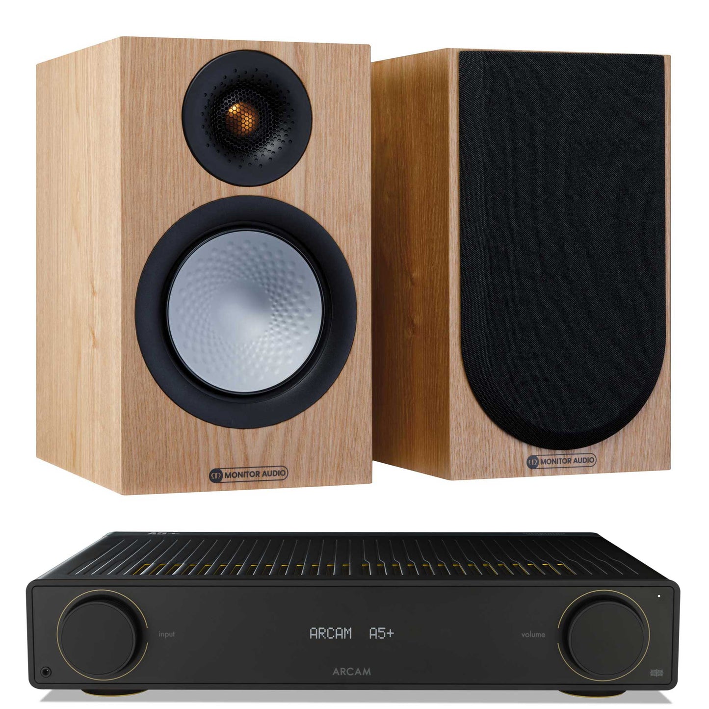 Arcam A5+ with Monitor Audio Silver 50 + Cables