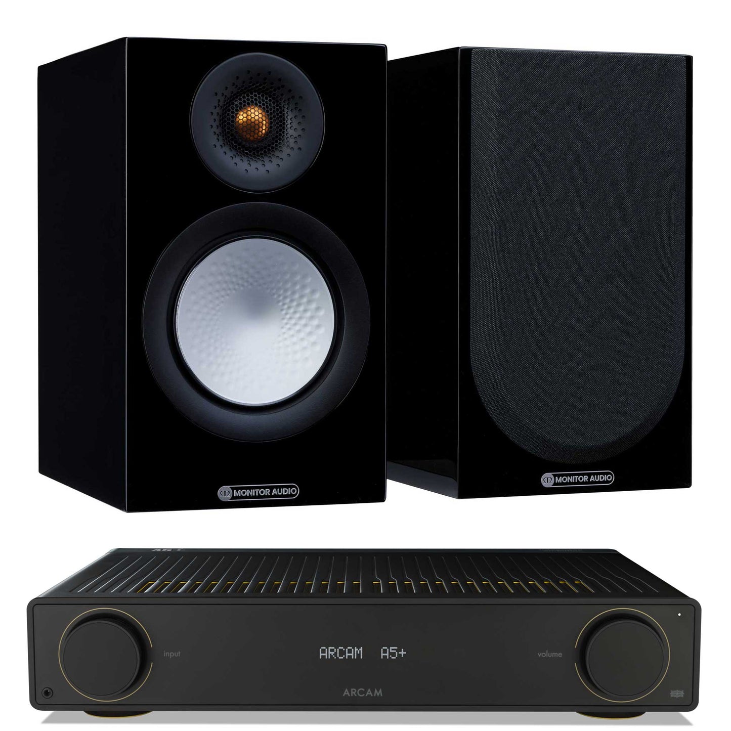 Arcam A5+ with Monitor Audio Silver 50 + Cables