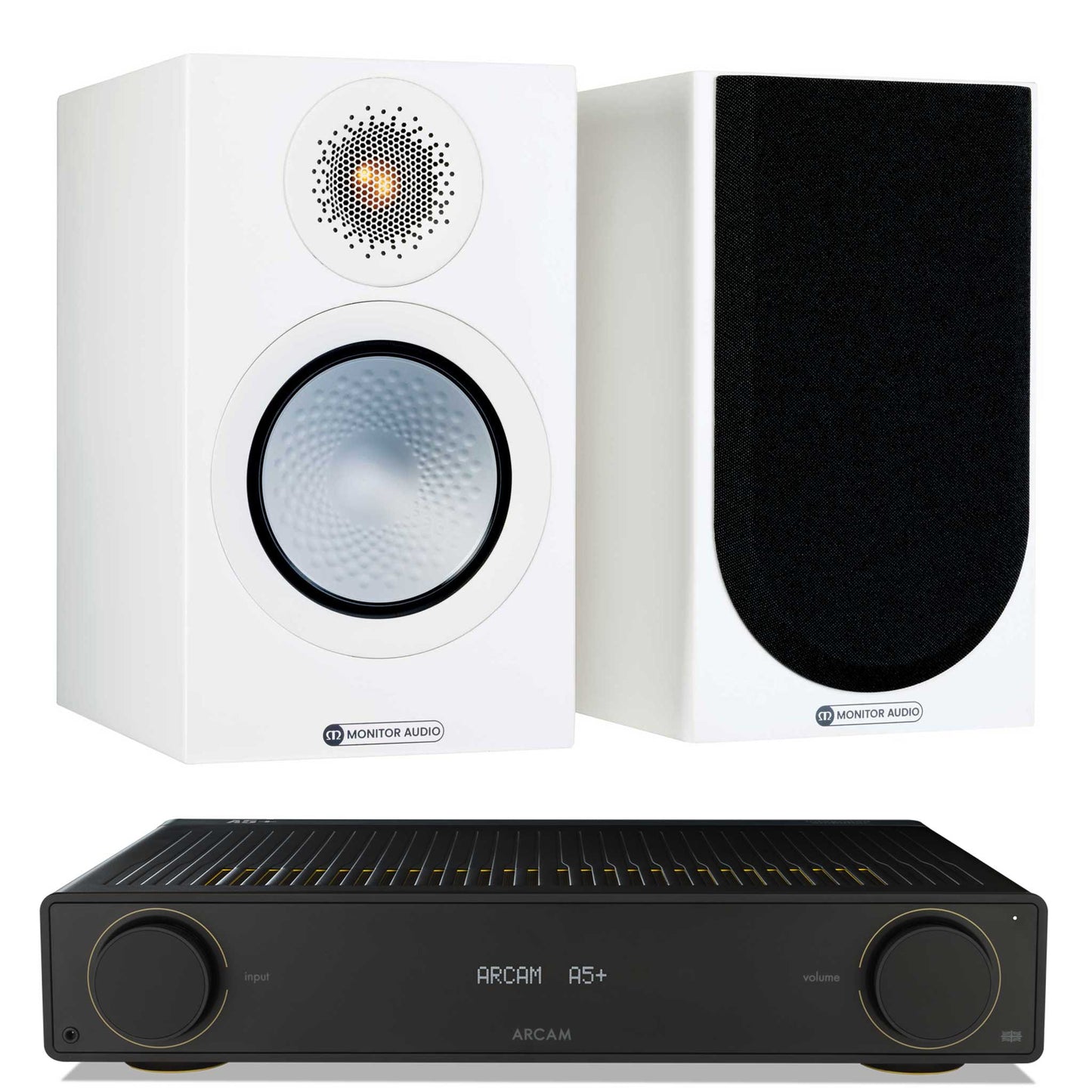 Arcam A5+ with Monitor Audio Silver 50 + Cables