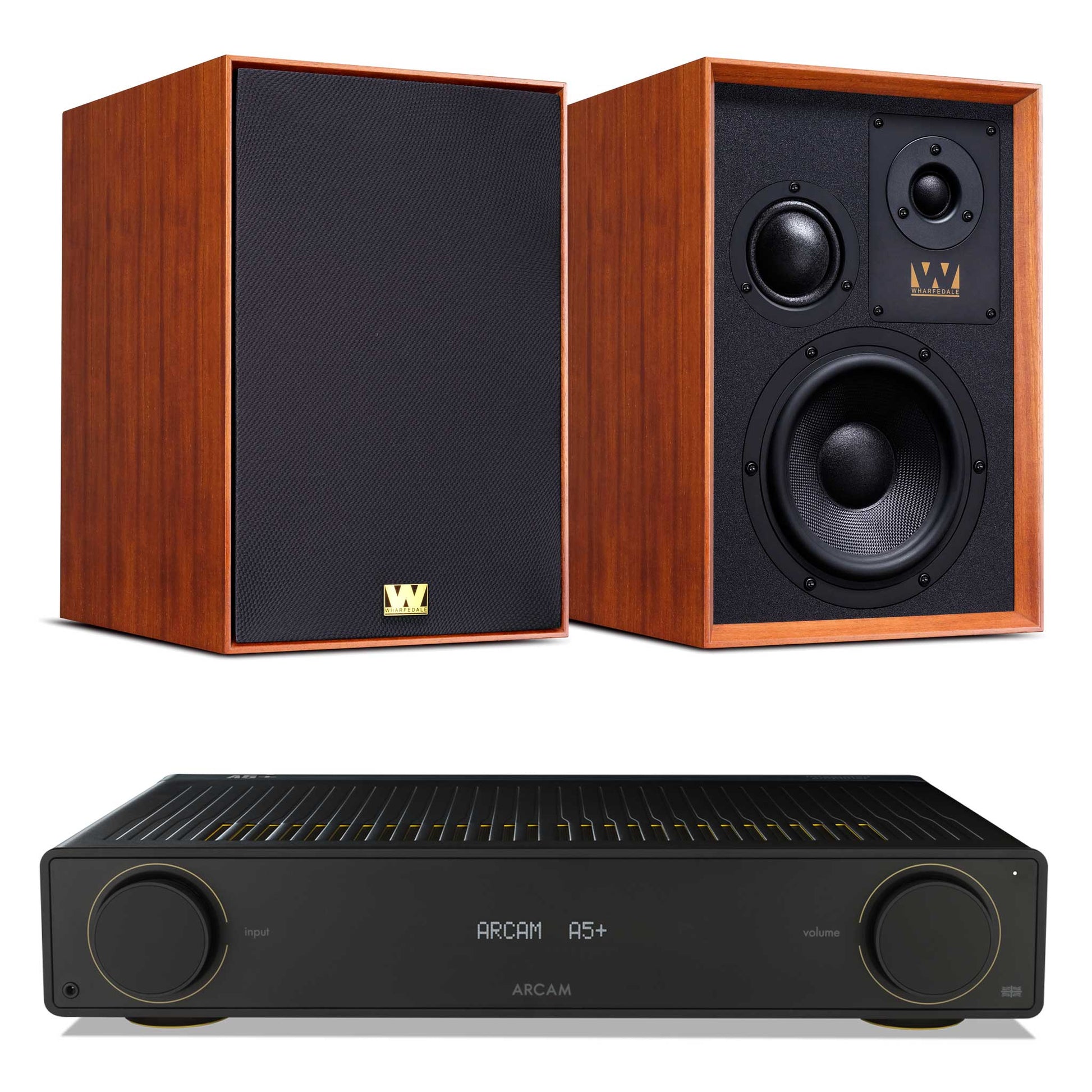 Arcam A5+ with Warfedale Super Denton Mahogany