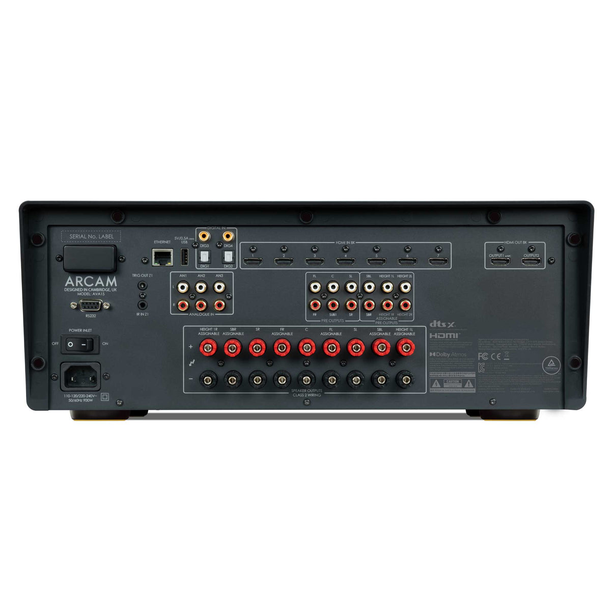 Arcam AVA15 AV Amplifier Rear View