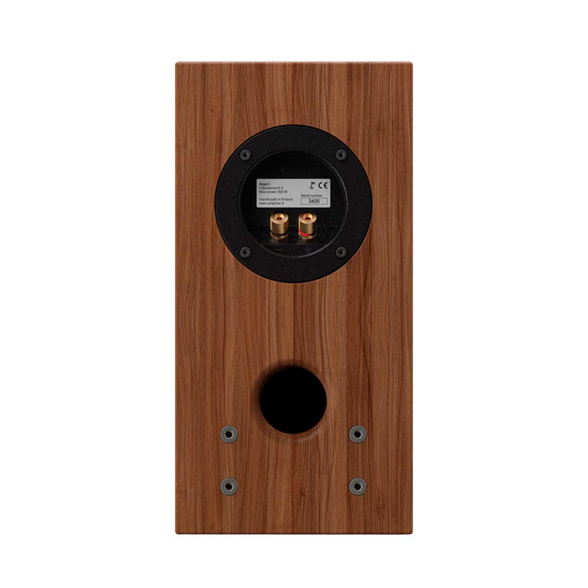 Amphion Argon1 Walnut Rear View