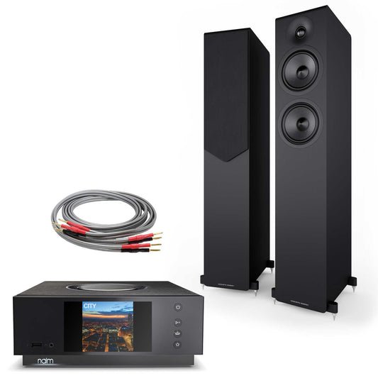 Naim Uniti Atom with Acoustic Energy AE309² Matte Black