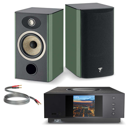 Naim Uniti Atom with Focal Aria Evo X N°1 Moss Green Gloss