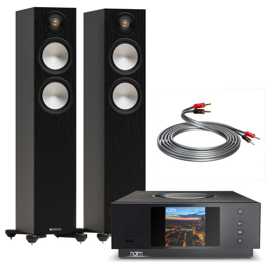 Naim Uniti Atom with Monitor Audio Bronze 300 7G Black