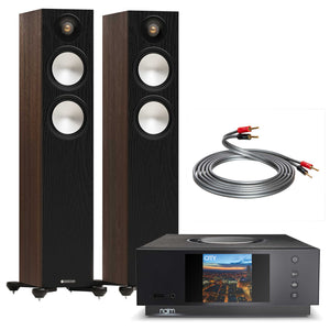 Naim Uniti Atom with Monitor Audio Bronze 300 7G Walnut