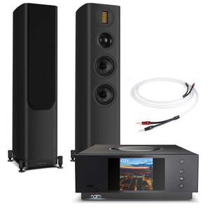 Naim Uniti Atom With Wharfedale Evo 5.3 Speakers Black