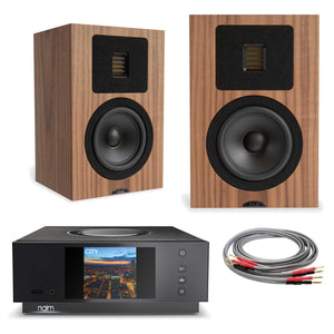 Naim Uniti Atom with Neat Petite Classic Walnut