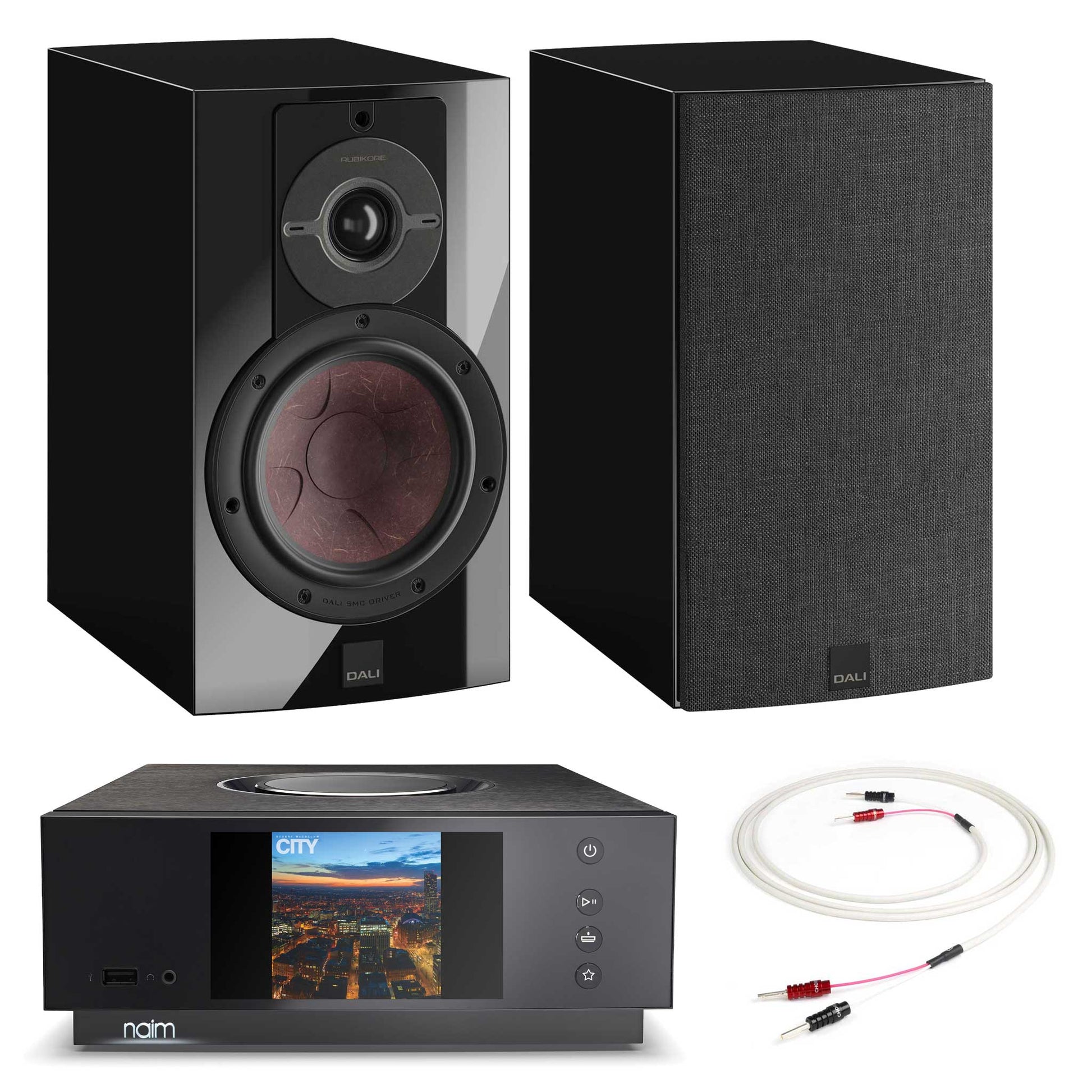 Naim Uniti Atom With Dali Rubikore 2 Black Gloss