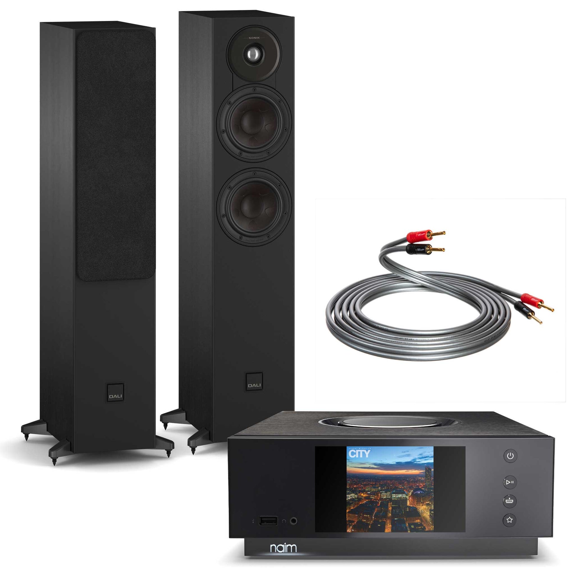 Naim Uniti Atom with Dali SONIK 5 Black Ash