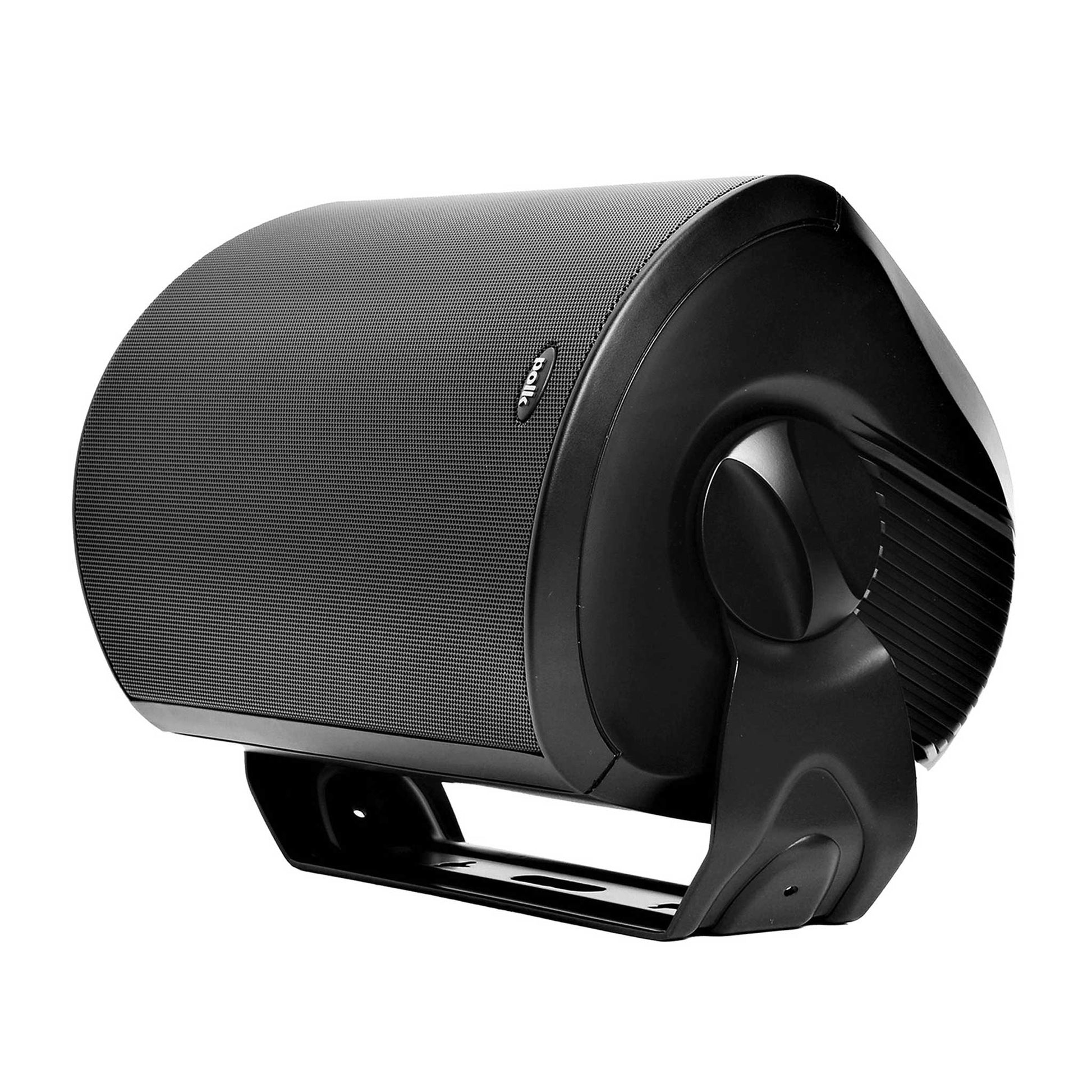 Polk Atrium 8-SDI Black Angled View With Bracket