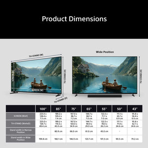 Sony BRAVIA 3 II Dimensions