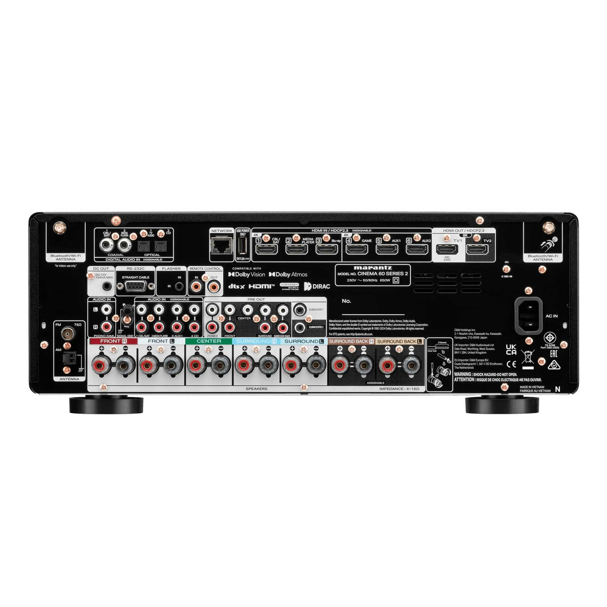 Marantz CINEMA 60 DAB Series 2 Black Rear View
