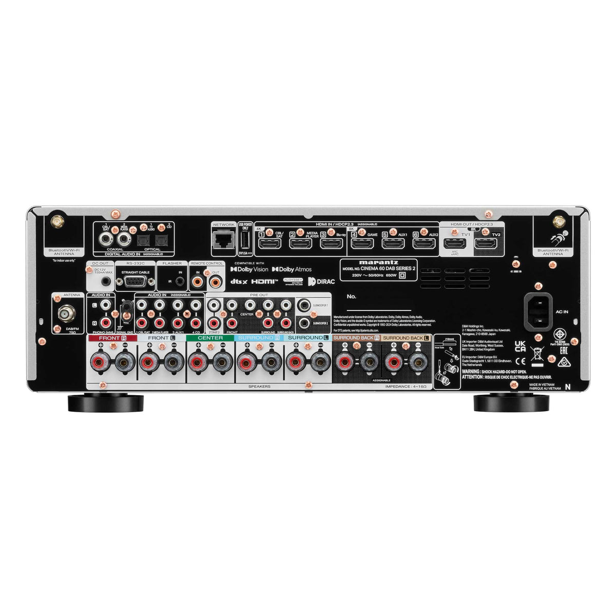 Marantz CINEMA 60 DAB Series 2 Silver Rear View
