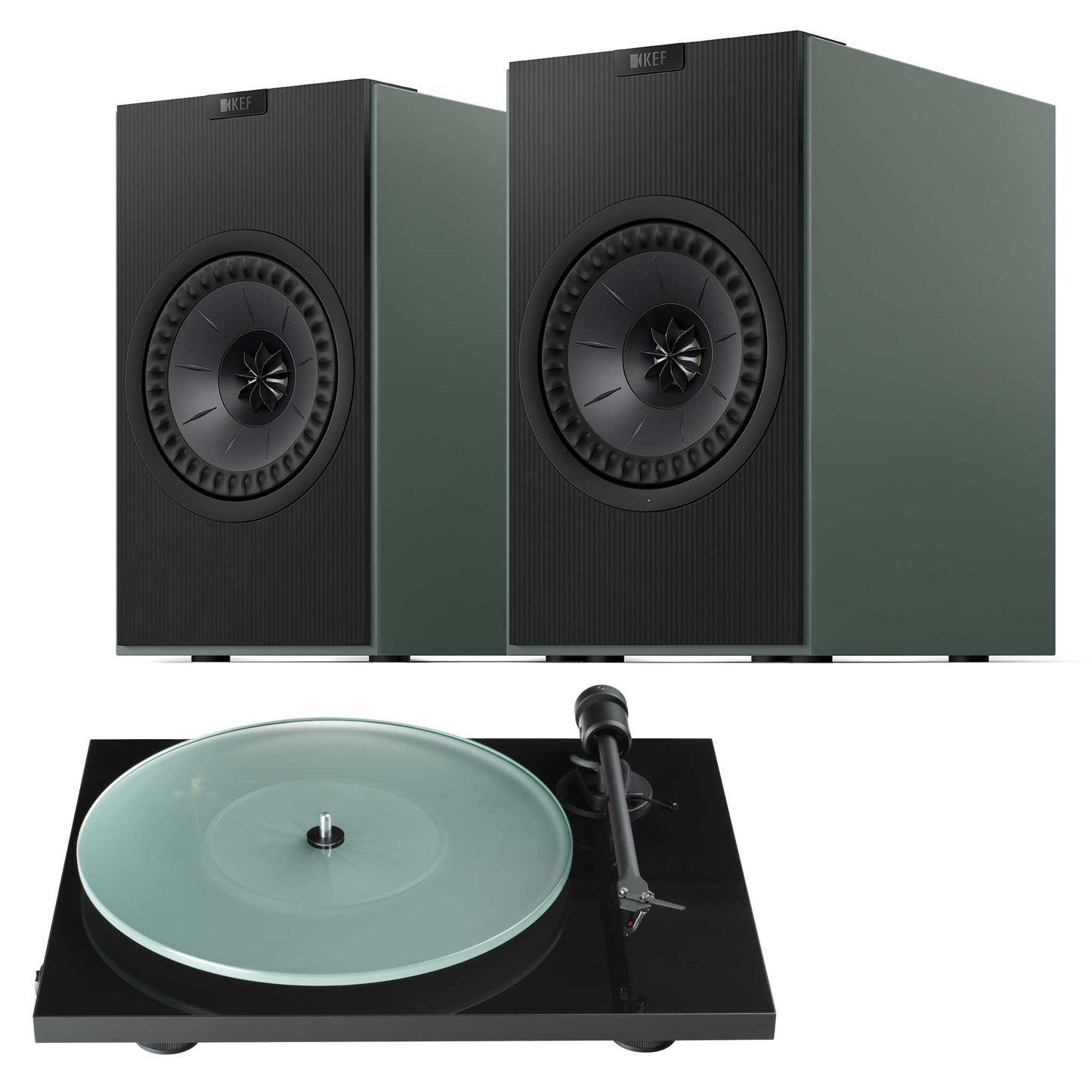 KEF Coda W with T1 EVO Moss Green