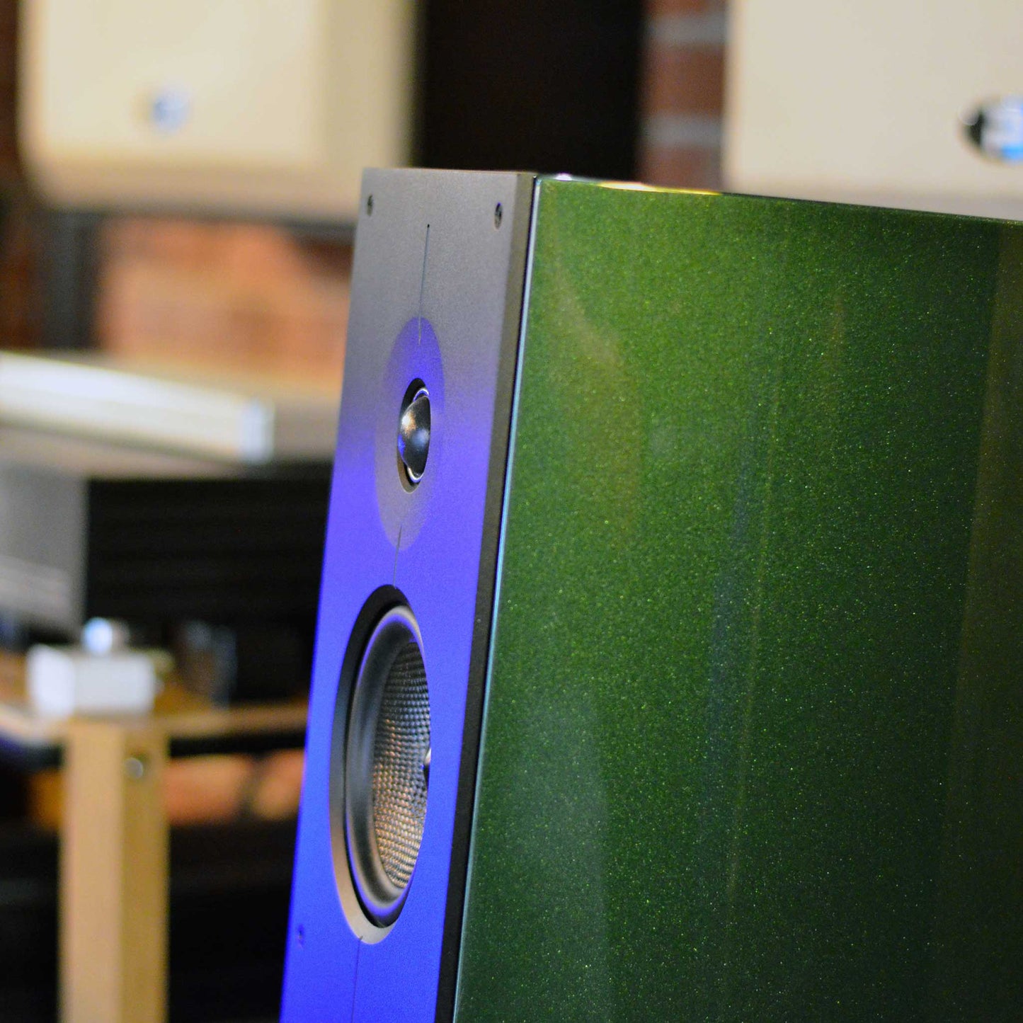 Acoustic Energy Corinium British Racing Green Close Up