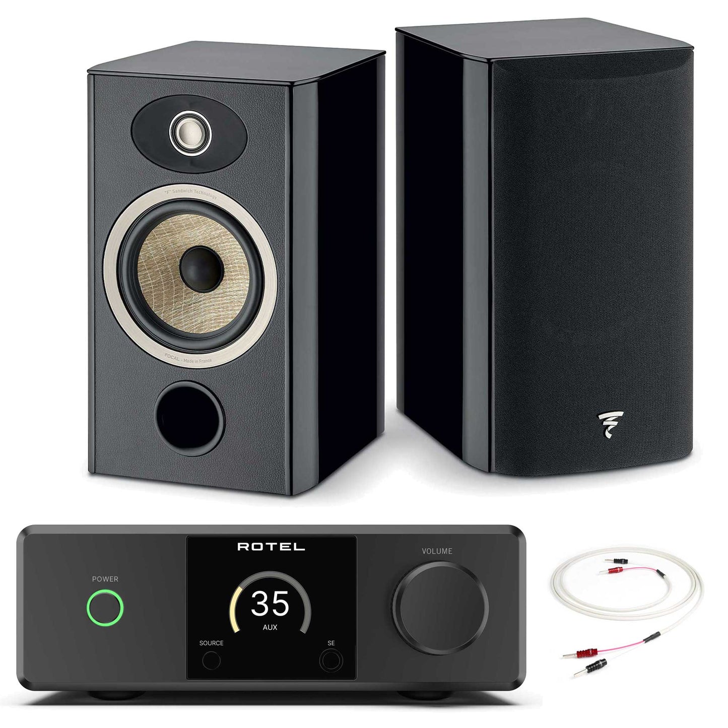 Rotel DX-5 Black with Focal Aria Evo X N°1 Black High Gloss