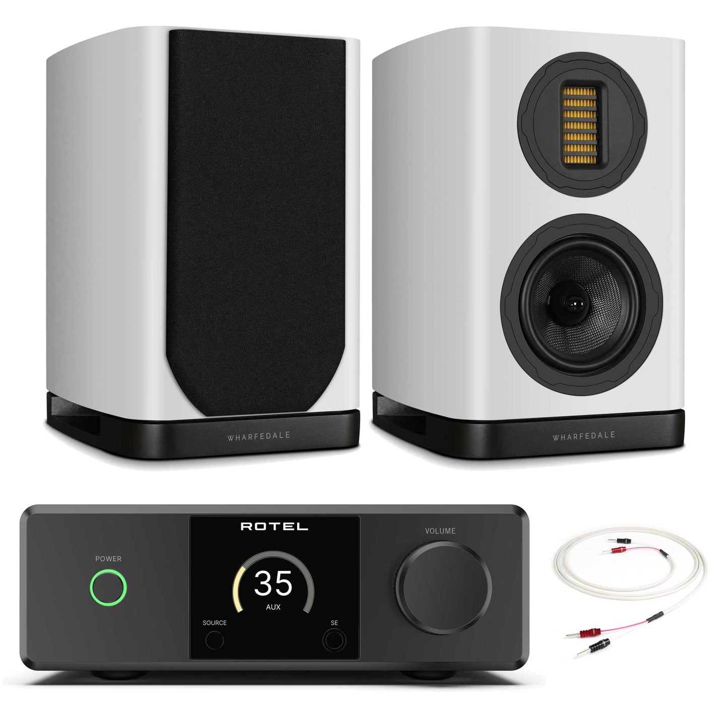 Rotel DX-5 Black with Wharfedale Evo 5.1 White