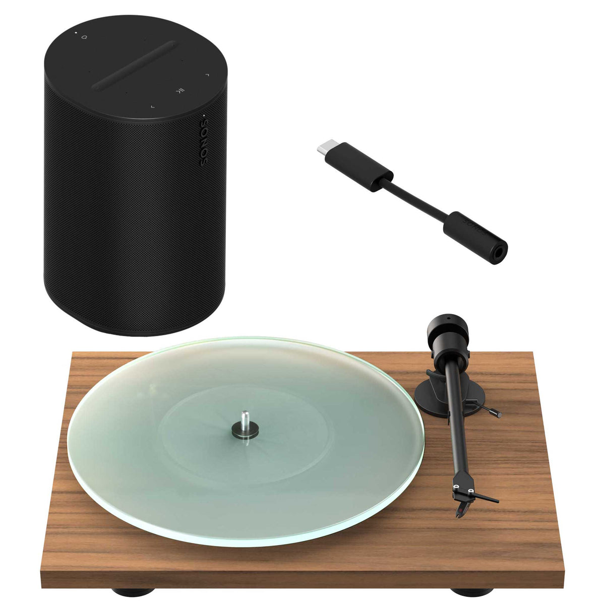 Sonos Era 100 Premium Turntable Set Walnut