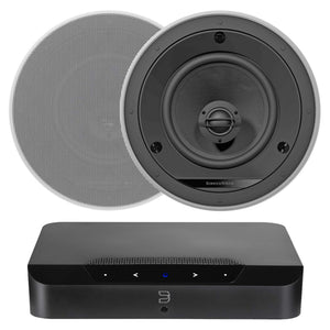 Bluesound Powernode Edge Black with Bowers & Wilkins CCM665 Ceiling Speakers