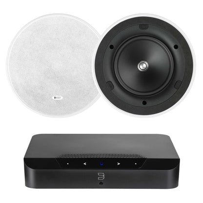Bluesound Powernode Edge Black with KEF Ci160ER
