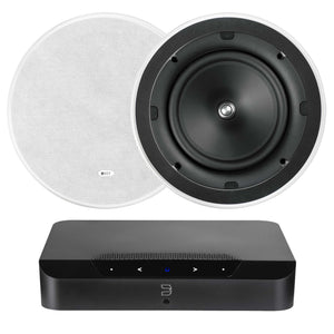 Bluesound Powernode Edge Black with KEF Ci200ER
