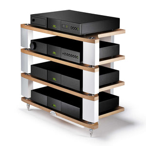 Naim FraimLite Rack Cherry / Silver With Equipment