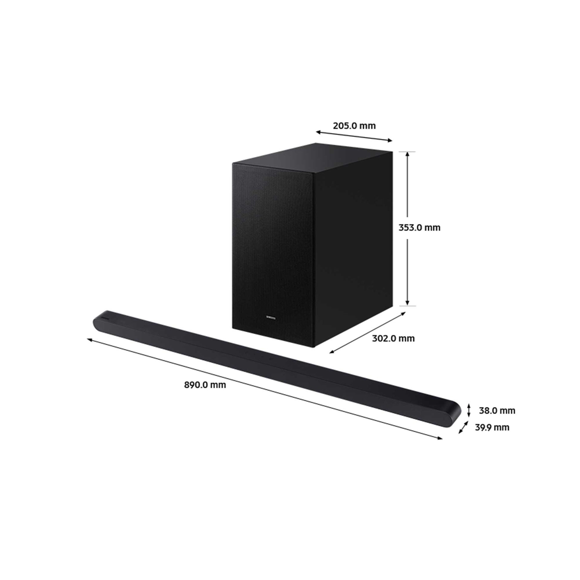 Samsung HW-S700D Dimensions