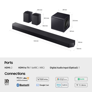 Samsung HW-Q990F Dimensions