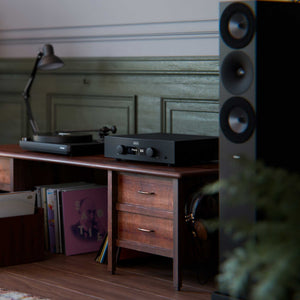 Hegel A200 Integrated Amplifier Black Room Setting